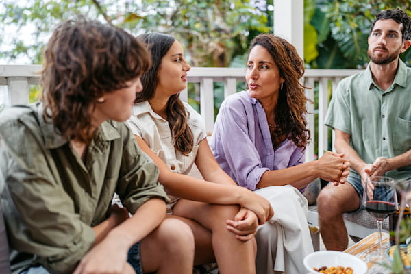 Young family spending time together